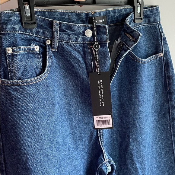 🆕 White Fox Boutique Blue Vintage Denim Women's Jeans Size Large New With Tags - Picture 7 of 8